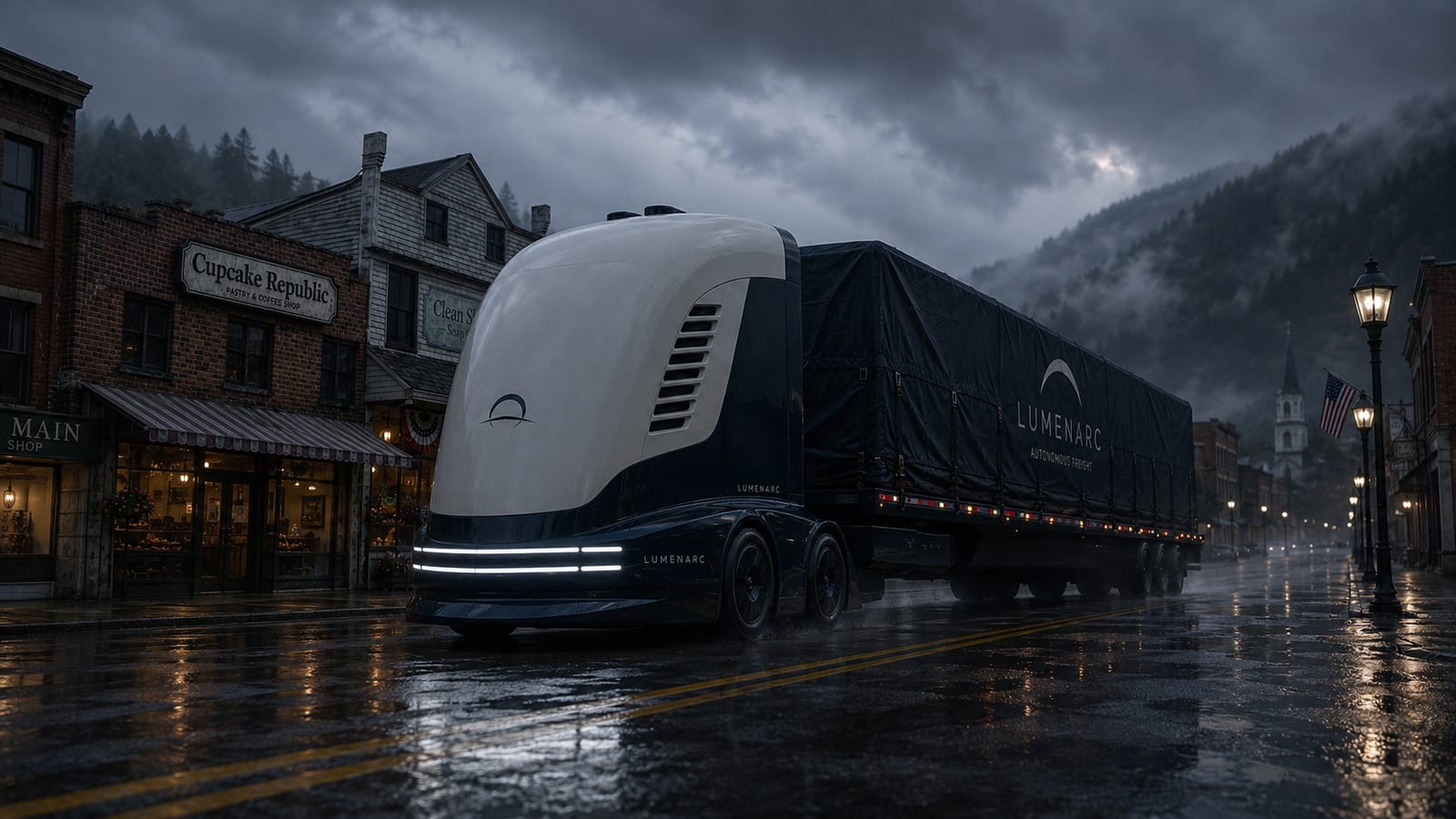 LumenArc autonomous freight — Main Street
